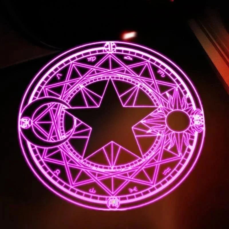 Anime Sailor Moon Car Welcome Light Projector Lamp Motorcycle Atmosphere Cute Gift Accessory Floor Decoration