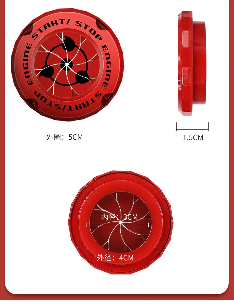 Naruto Sharingan Start Button Cover – Ignition Switch Decor