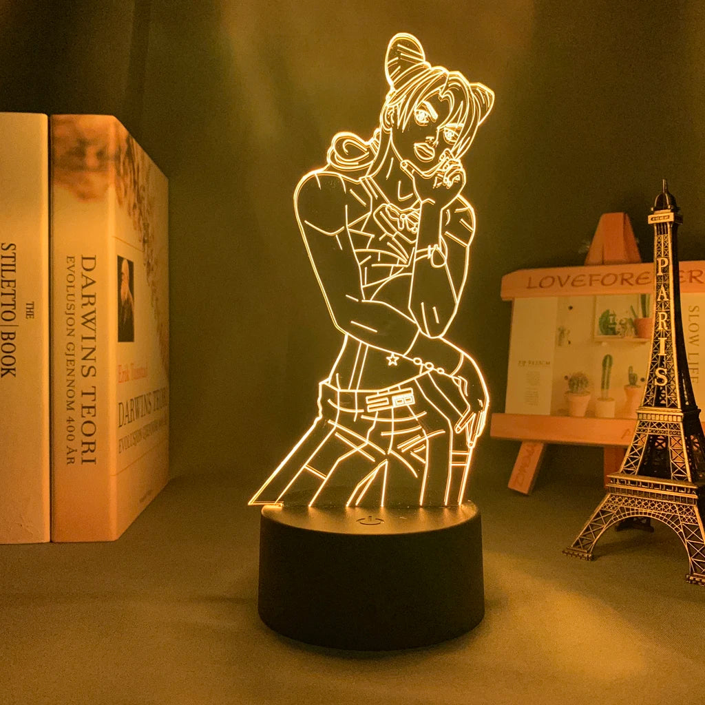 Anime JoJo Bizarre Adventure 3d Night Light Hol Horse for Bedroom Decor Light Birthday Gift for Him Manga Jojo Led Lamp