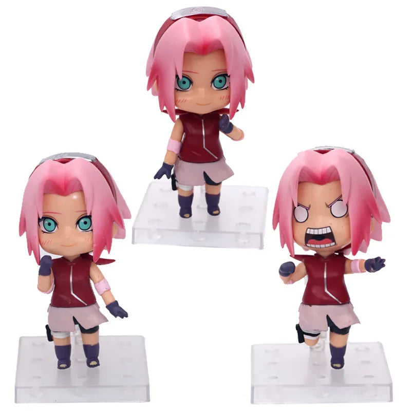 11cm 3Pcs/Set Naruto Anime Action Figure Uchiha Itachi Kakashi Cartoon Toys Itachi Akatsuki Collectible Ornament For Adults Gift