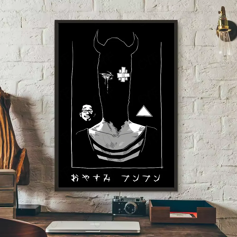 Anime G-Goodnight Punpun Poster Waterproof Wall Art High Quality Print Movie Posters For Living Bedroom Retro Room Decor Gift