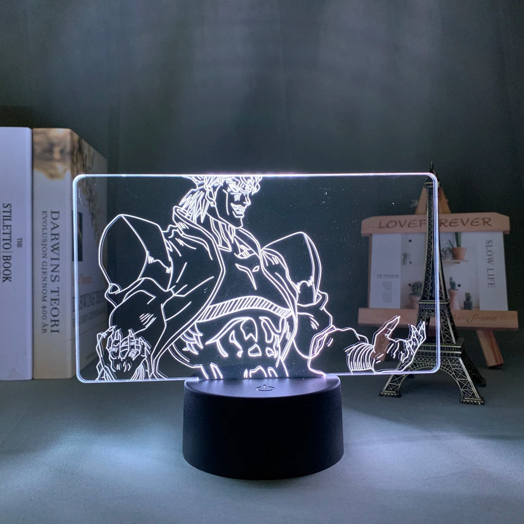 Anime JoJo Bizarre Adventure 3d Night Light Hol Horse for Bedroom Decor Light Birthday Gift for Him Manga Jojo Led Lamp