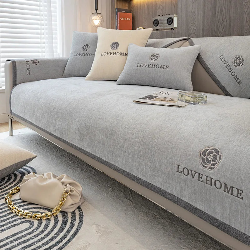 1PC Chenille Universal Sofa Cover Non-Slip Combination Sofa Cushion L Shape Couch Towel for Living Room Protector fundas de sofa