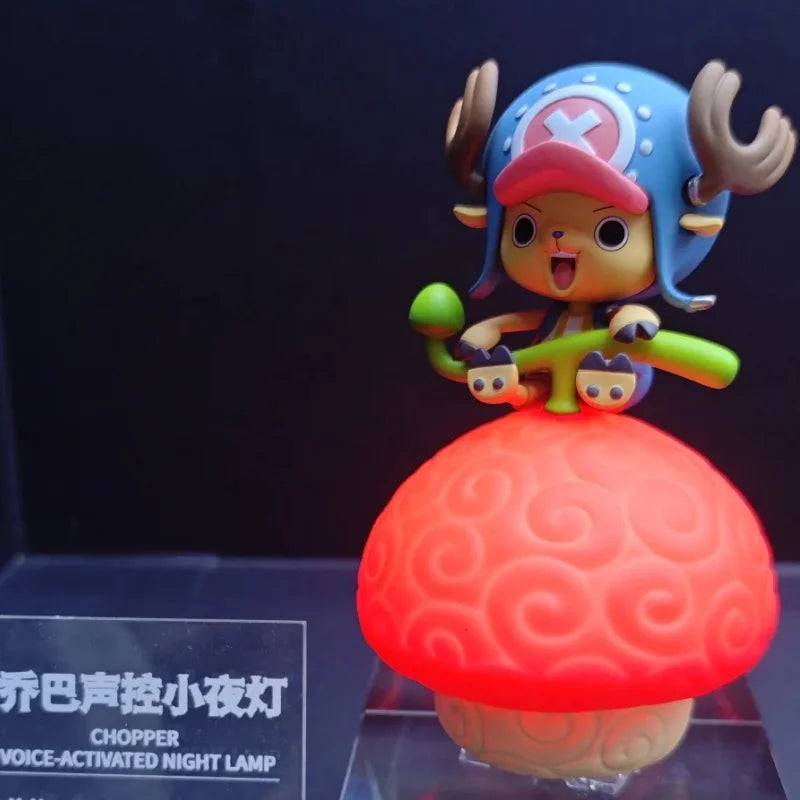 One Piece Devil Fruit Series Voice-Controlled Night Light Luffy Nico Robin Chopper Portgas·D· Ace Anime Figure Desktop Toy Gifts