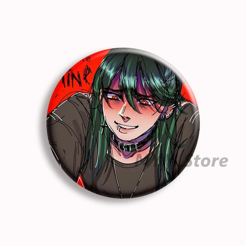 The Kid at The Back Soft Button Pin Solivan Brugmansia Brooches Sol Anime Badge Bag Decor Accessories Jewelry Fans Collect Gifts
