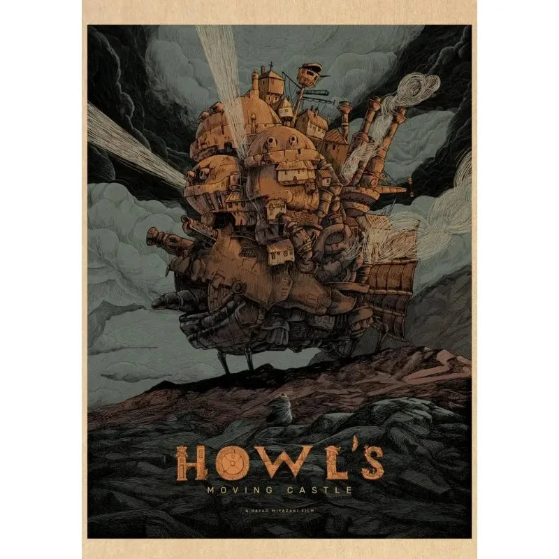 Retro Miyazaki Hayao Movie Murals Studio Ghibli Canvas Paintings Anime Art Decoration Modern Religious Muslim Murals