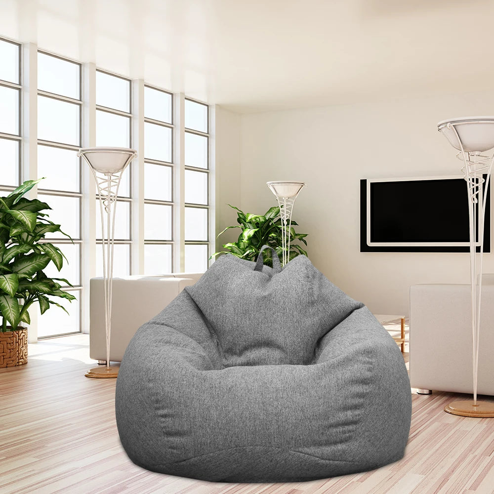 1/2Pcs Lazy Sofa Cover Solid Chair Covers Without Filler Large Bean Bag Cover Adults Couch Living Room Bedroom Tatami Lounger