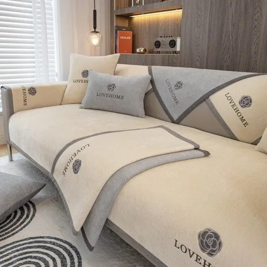 1PC Chenille Universal Sofa Cover Non-Slip Combination Sofa Cushion L Shape Couch Towel for Living Room Protector fundas de sofa