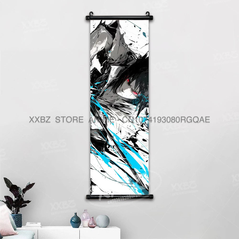 Naruto Home Decoration Scrolls Picture Hyuga Hinata Anime Canvas Wall Art Interior Hanging Painting Uchiha Itachi Figures Poster