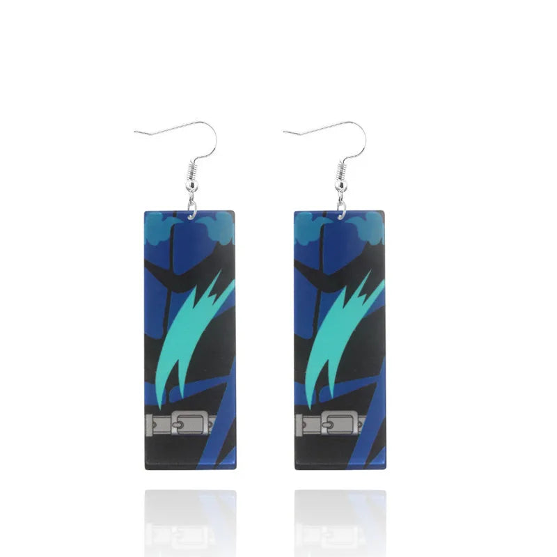 Creative Anime Acrylic Earrings For Women Demon Layer Butterfly Tanjiro Ear Drop Trendy Fans Cosplayer Jewelry Accessories Gifts
