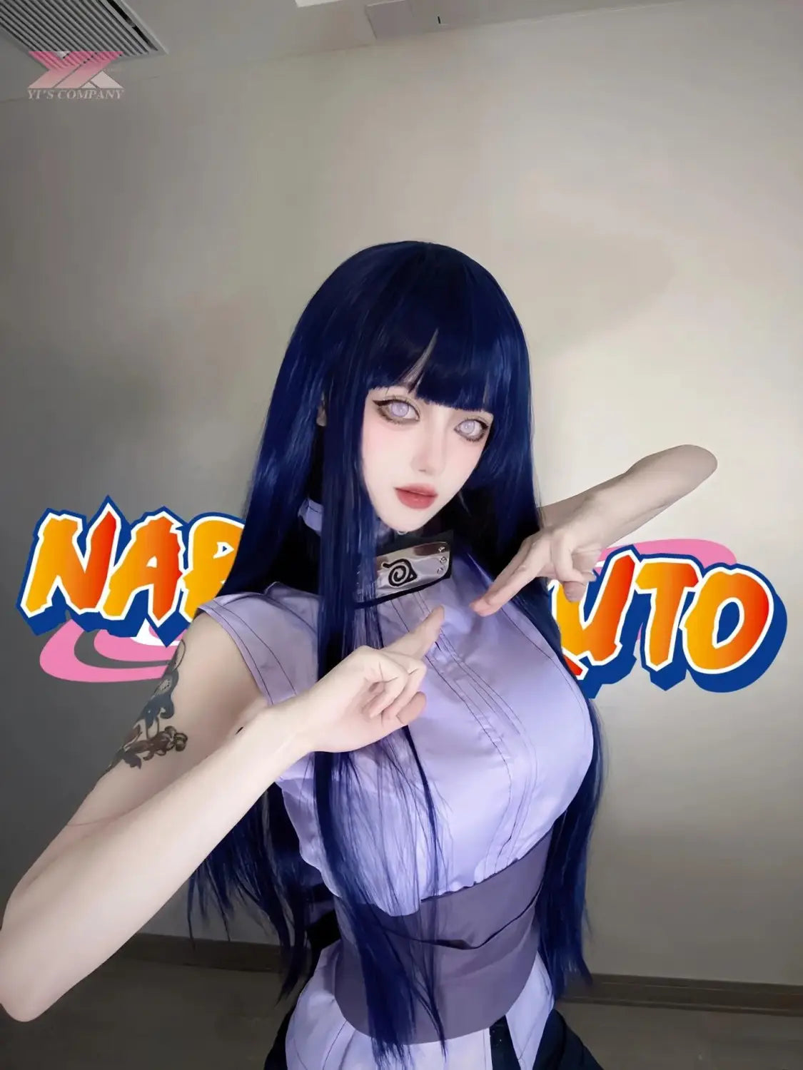 Naruto Shippuden Hinata Hyuga Cosplay Set – Shirt Pants Belt