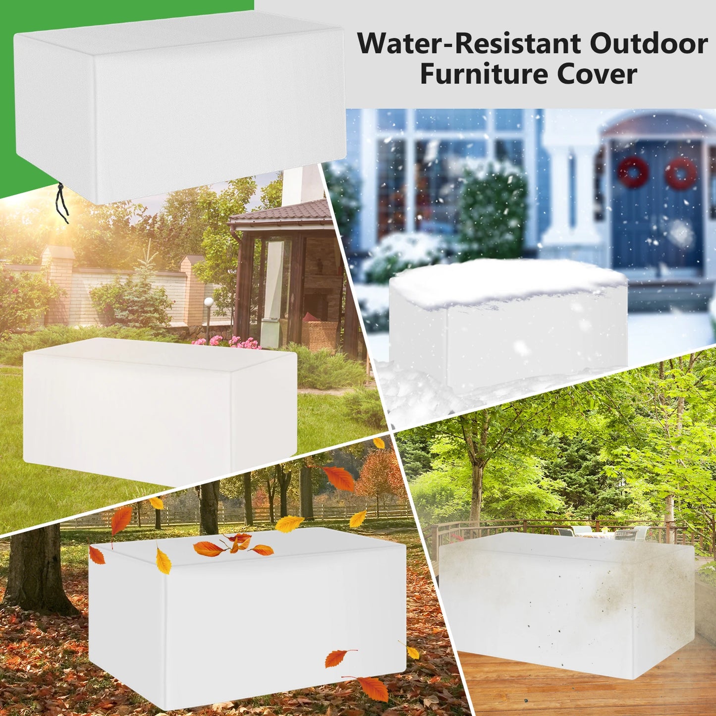 210D Outdoor Furniture Cover Waterproof Terrace Garden Cover Rain And Snow Table Sofa Chair Protective Cover Dust Cover