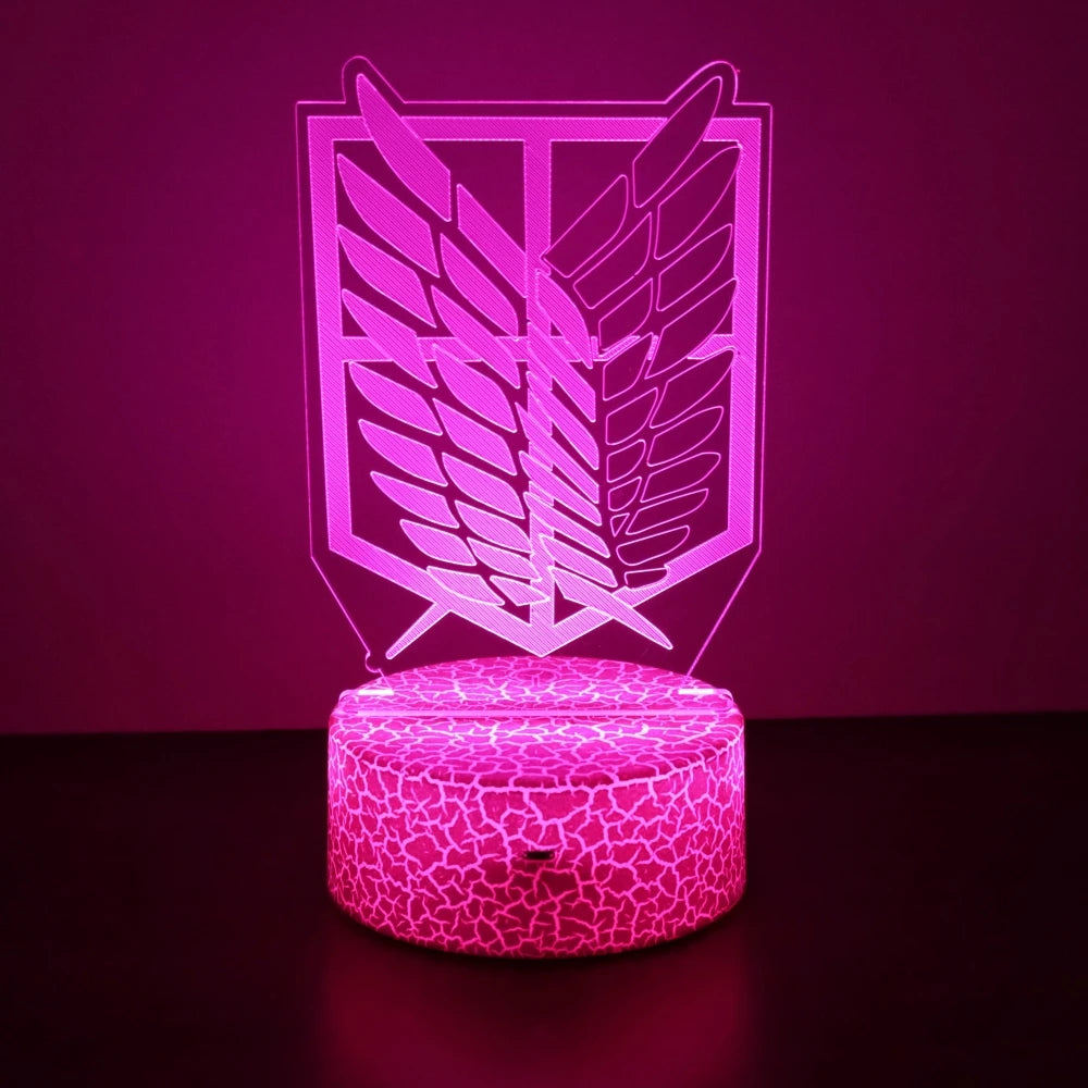 3D Lamp Attack on Titan Anime Figure Gaming Lamps Levi LED Night Light RGB Remote Control Home Room Decor Child Nightlight Gifts