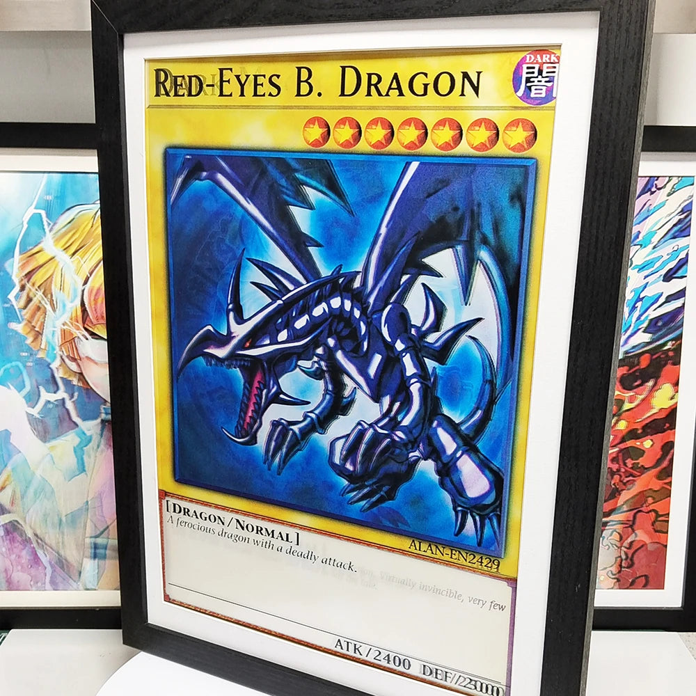 Anime Art Yu-Gi-Oh! Dragon Magician 3D Lenticular Posters Painting Home Decor(Without Frame)
