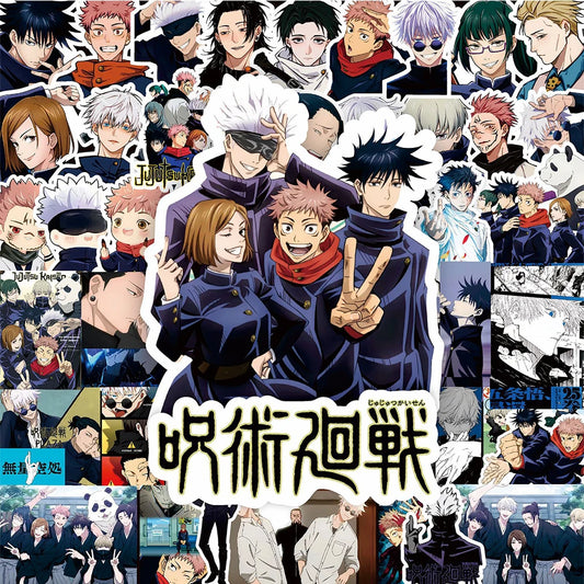 10/30/80pcs Cartoon Jujutsu Kaisen Anime Stickers Waterproof Graffiti Decal Suitcase Stationery Helmet Cool PVC Sticker Toy Gift