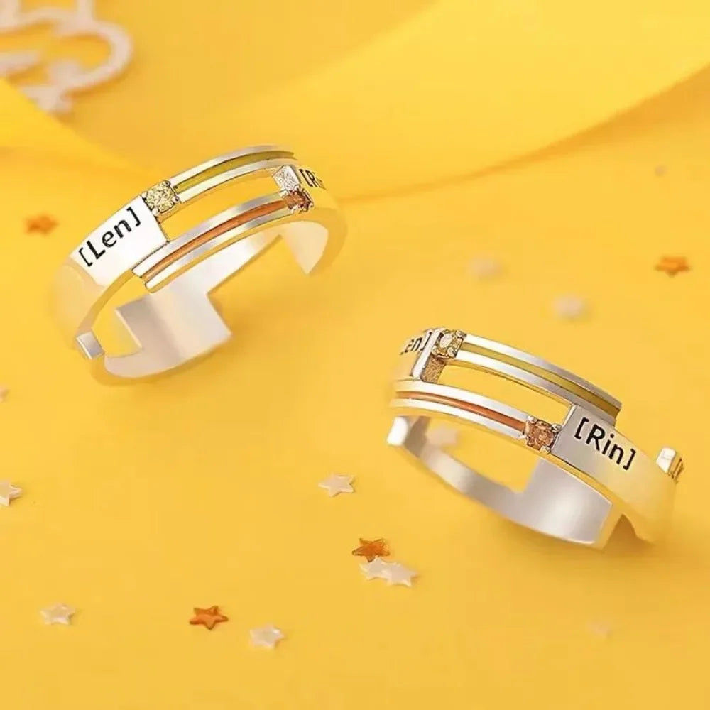 New Kagamine Rin Ring Piapro Characters Anime Peripheral Originality Exquisite Personalized 925 Silver Jewelry Holiday Gift