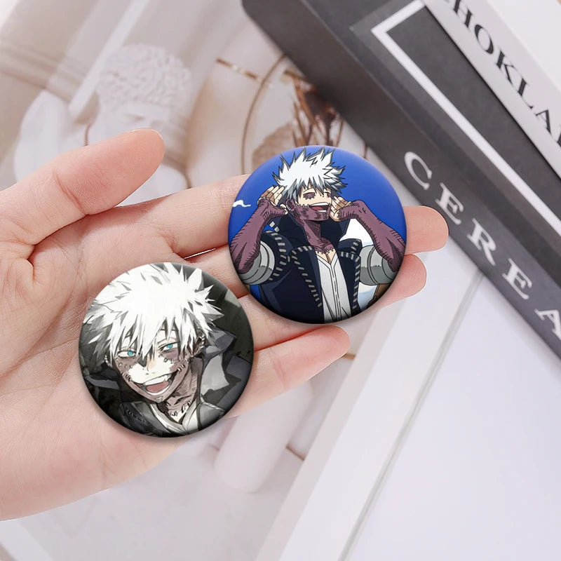 32/44/58mm Hot Anime My Hero Academia Dabi Button Pins Creative Brooches Cartoon Badge for Backpack Collar Decoration Gifts