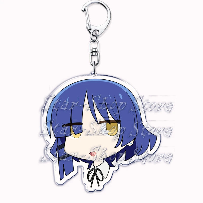 Cute Cartoon Anime Keychains for Accessories Bag Hitori Gotoh Nijika Ijichi Ryo Yamada Ikuyo Kita Keyring Jewelry Fans Gifts
