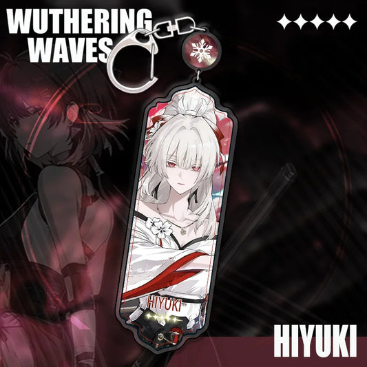 New Wuthering Waves Hiyuki Denia Aemeath Mornye Keychain Cartoon Anime Strip Pendant Keyring Backpack Jewelry Cute Gift