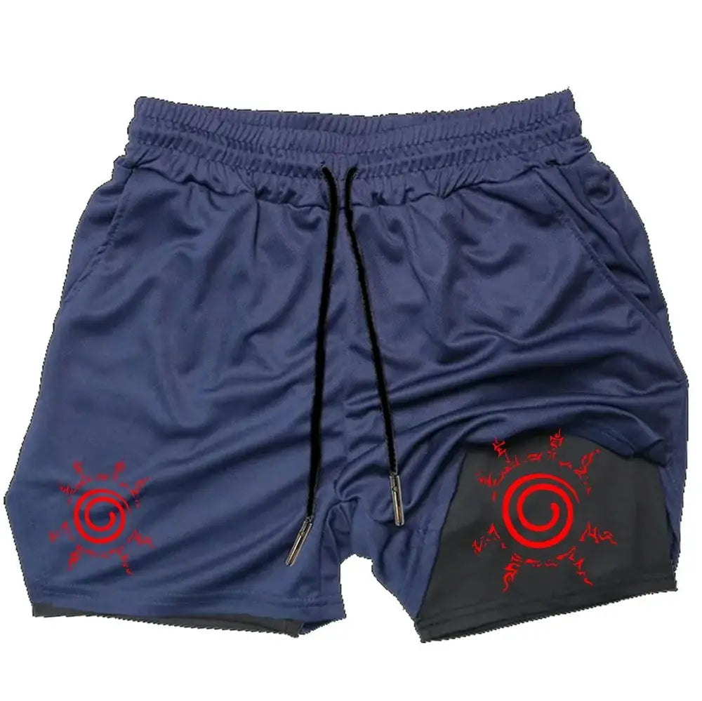 Naruto Uzumaki 2-In-1 Running Shorts – Quick-Dry Men’s Gym