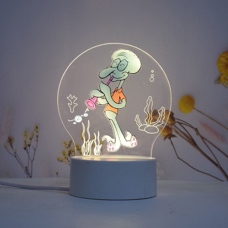 SpongeBob Patrick Star 3D LED Lamp – Bedroom Decor Light