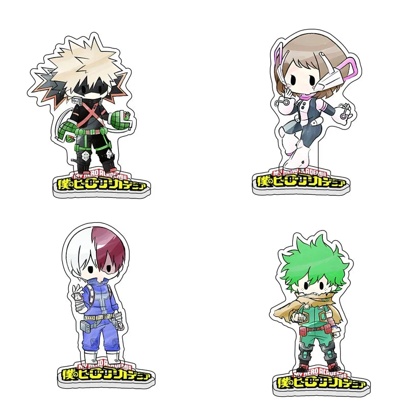 My Hero Academia Acrylic Standee Model Figure Cosplay Plate Holder Topper Fans Christmas Keychains Plate Gift  New Anime Couple
