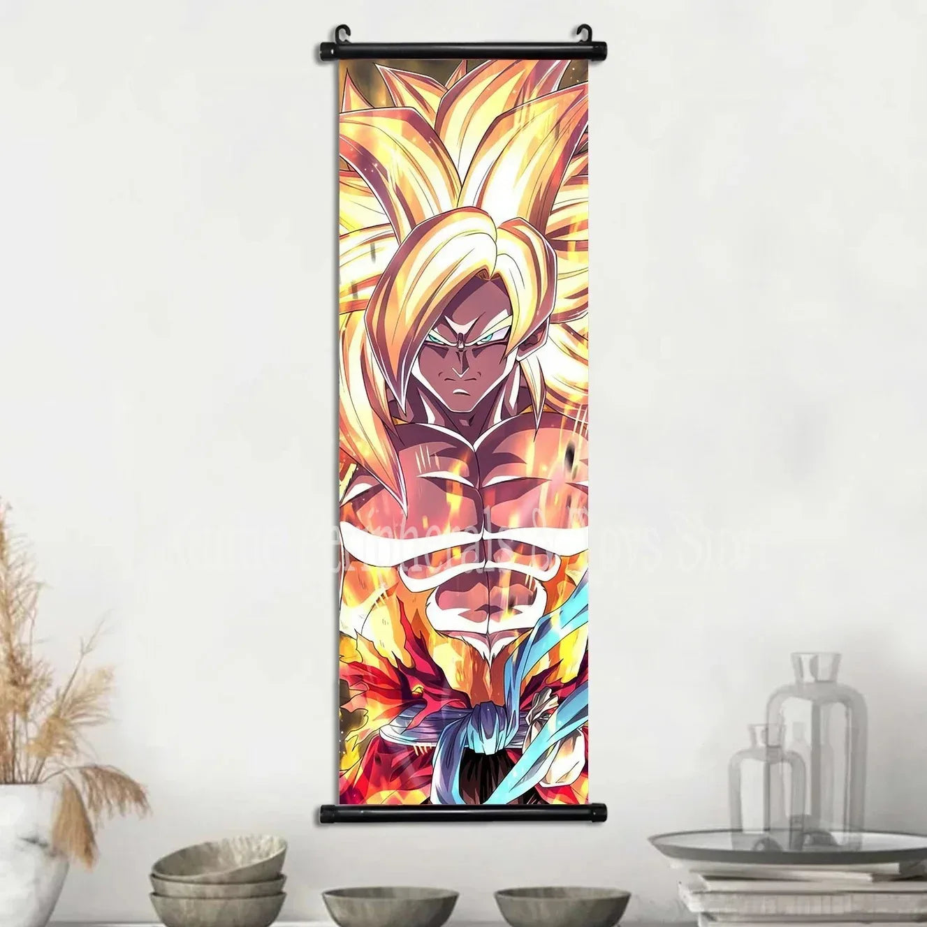 Printed Dragon Ball Poster Anime Wall Artwork Goku Pictures Bejīta Painting Canvas Super Saiyan Hanging Scrolls Home Room Decor