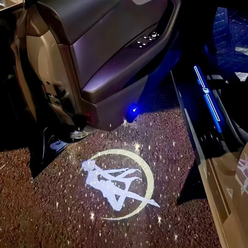 Sailor Moon Anime Car Welcome Light Projector Lamp Motorcycle Atmosphere Lights Cute Gift Accessory Floor Lamp Car Decoration