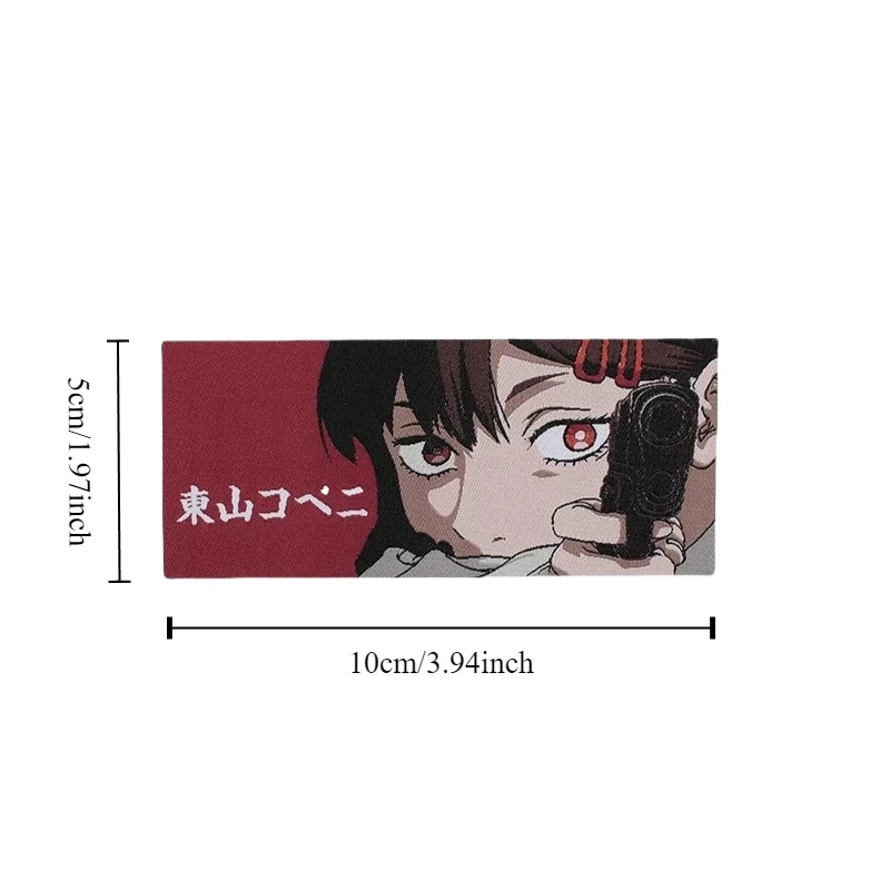 Chainsaw Man Anime Patch Power Hayakawa Autumn Label Embroidery Patches Hook and Loop Metal Tactical Military Backpack Badges