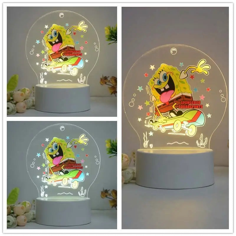 SpongeBob Patrick Star 3D LED Lamp – Bedroom Decor Light