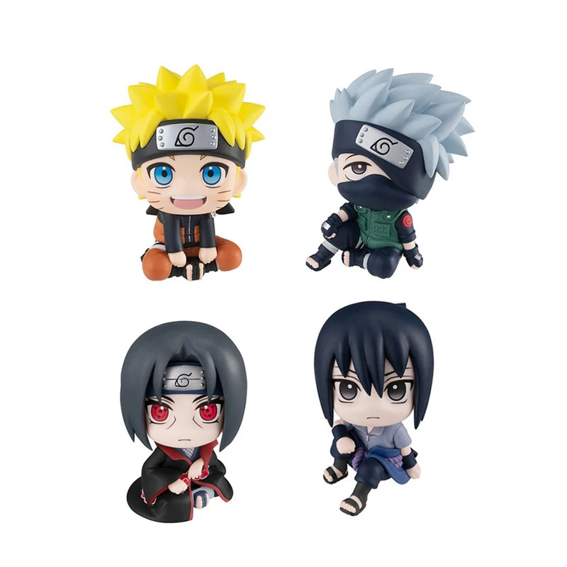 Naruto Anime Figure Toys Kakashi Action Figure Q Version Kawaii Sasuke Itachi Figurine Car Decoration Collection Model Toy