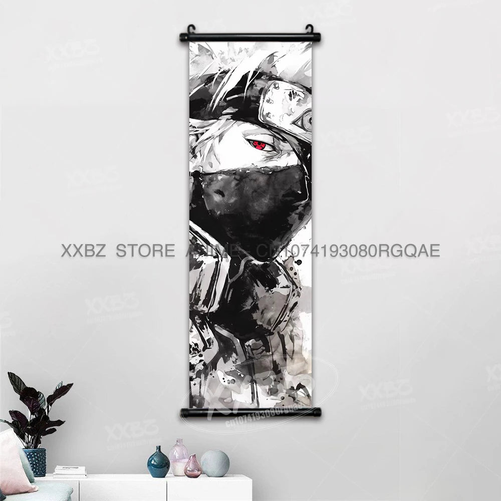 Naruto Home Decoration Scrolls Picture Hyuga Hinata Anime Canvas Wall Art Interior Hanging Painting Uchiha Itachi Figures Poster