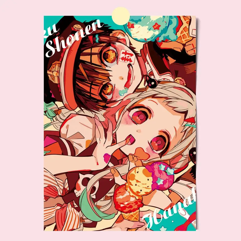 Poster HD Anime Hot Theme Singer/OST/Movie-Waterproof Self-Stick Home Decor Toilet Bound Hanako Kun Anime