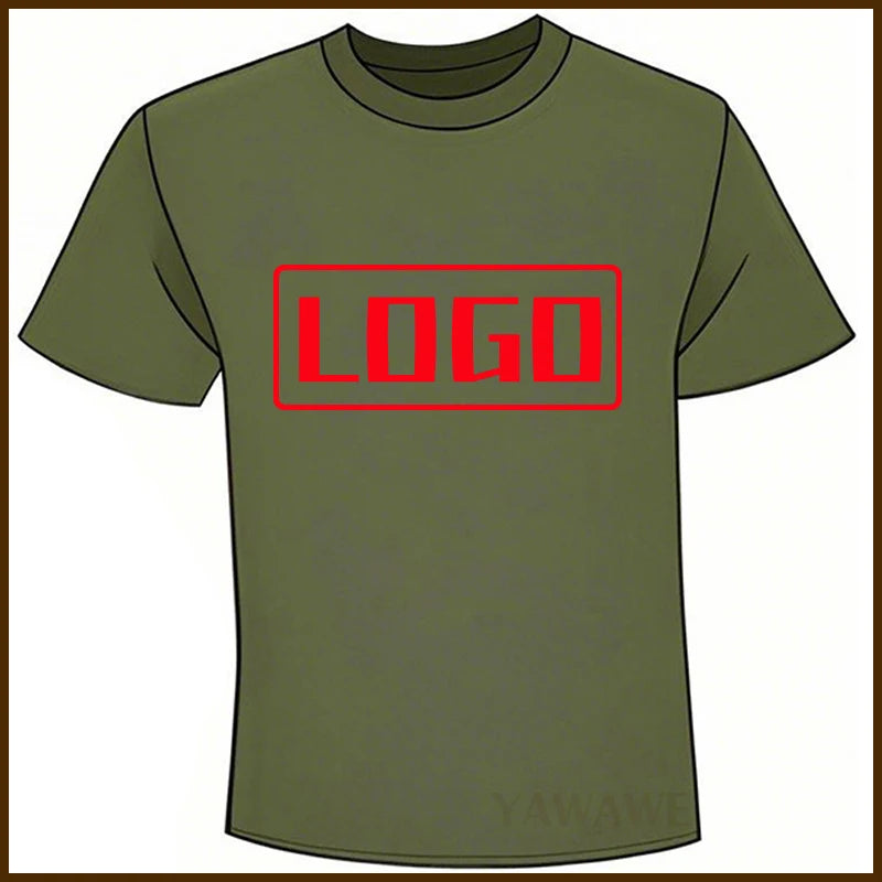 For man Text here Fashionable summer t shirt Custom Design Here Short Sleeve Daily Wear Tailor-made Oneck Rock tees Personalized