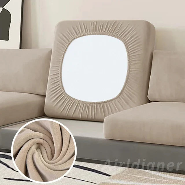 Super Soft Velvet Sofa Seat Cushion Cover For Living Room Thick Plush Sofa Covers Stretch L Shape Corner Armchair Sofa Slipcover