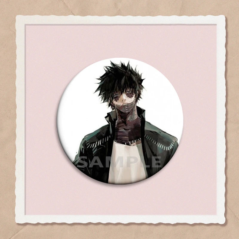 32/44/58mm Hot Anime My Hero Academia Dabi Button Pins Creative Brooches Cartoon Badge for Backpack Collar Decoration Gifts