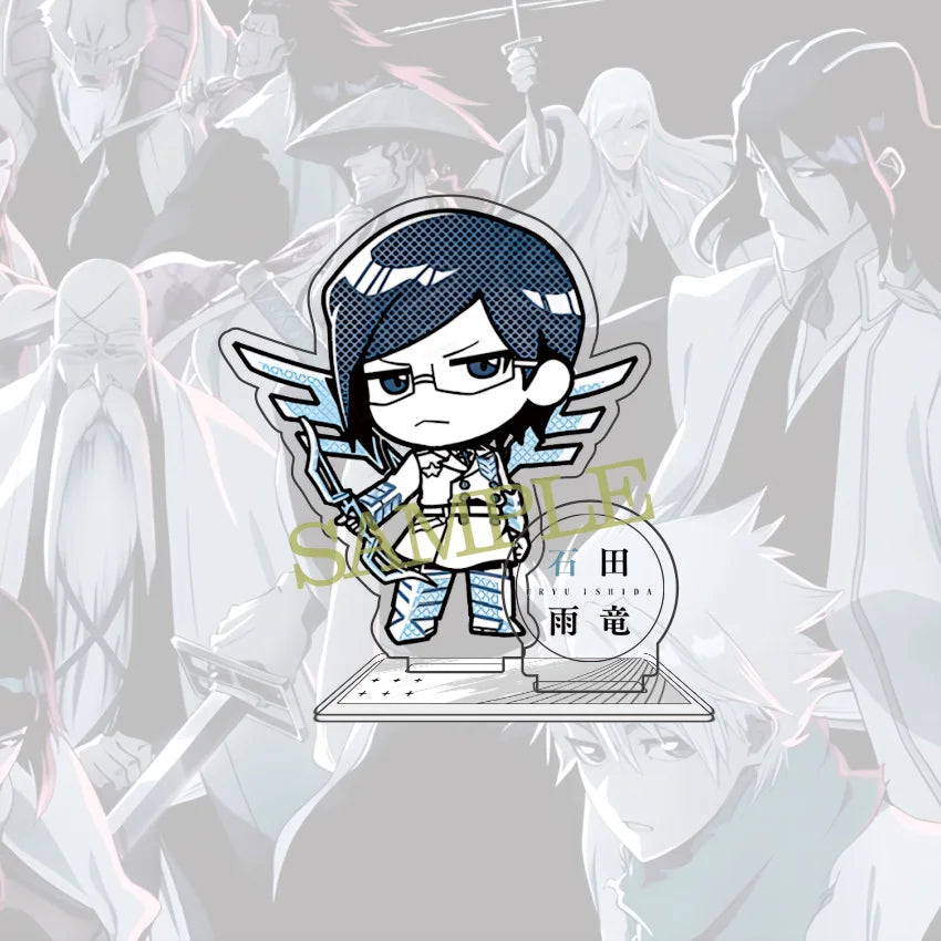 Anime BLEACH 10 cm Acrylic Ichigo Rukia Uryuu Hirako Toushirou Kenpachi Sousuke Standing Model Table Decoration Fan Gift
