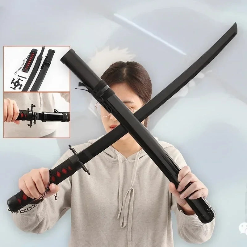 104cm Kurosaki Ichigo Samurai Sabre Anime Bleach Cosplay Custom Prop Ninja Blade Real Size Japanese Katana Swords Kid Toys Gifts