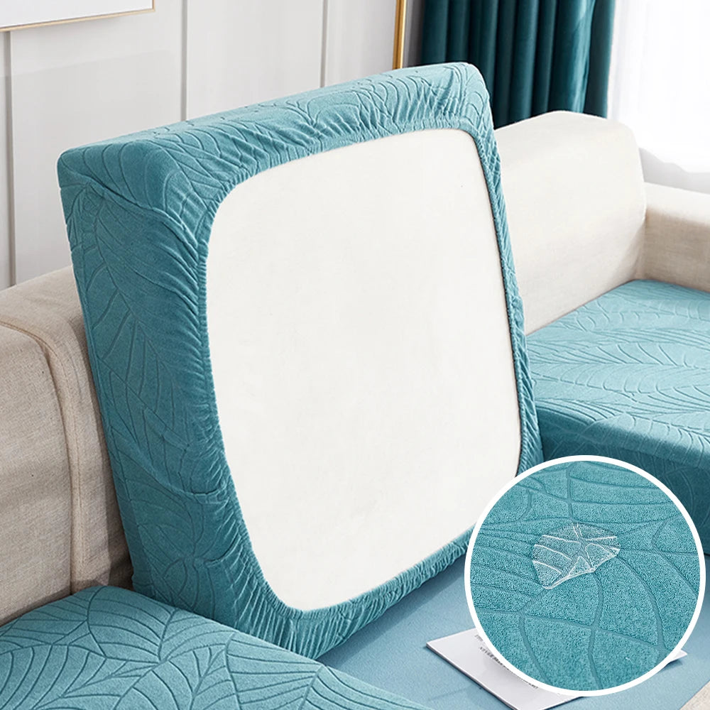 Waterproof Stretch Sofa Cushion Cover Jacquard Fabric Pure Sofa Cover Removable Protector Couch Cover Chaise Lounge Living Room