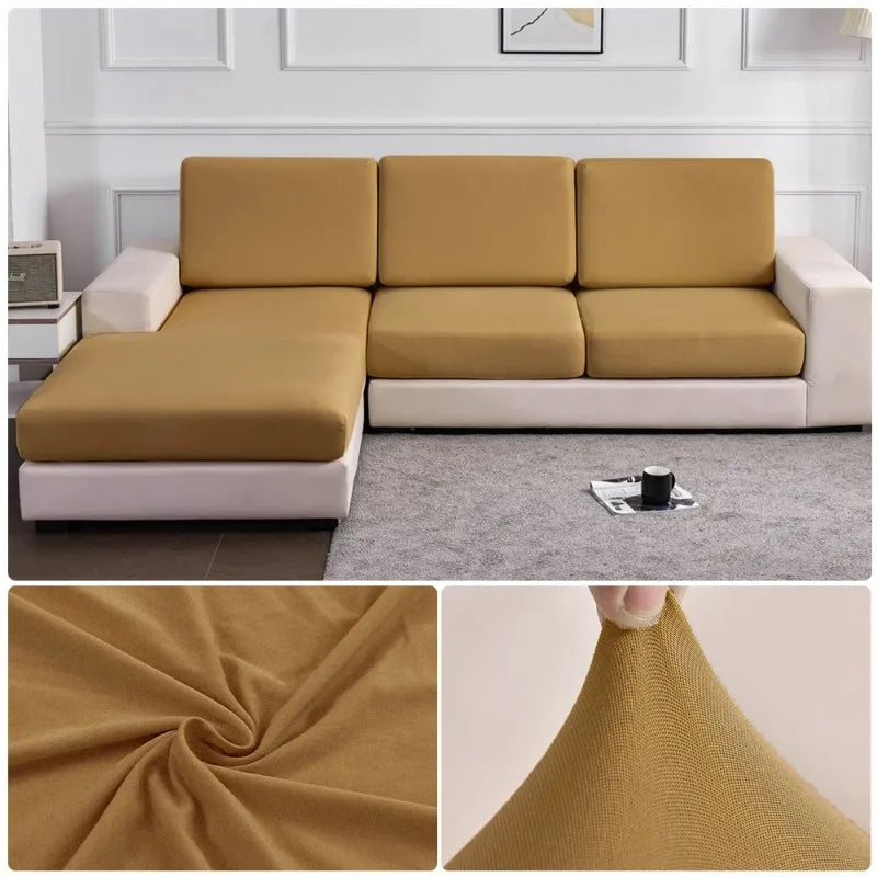 Elastic Sofa Seat Cushion Cover Spandex Polyester Sofa Cover for Living Room Washable Removable L Shape Corner Couch Protector