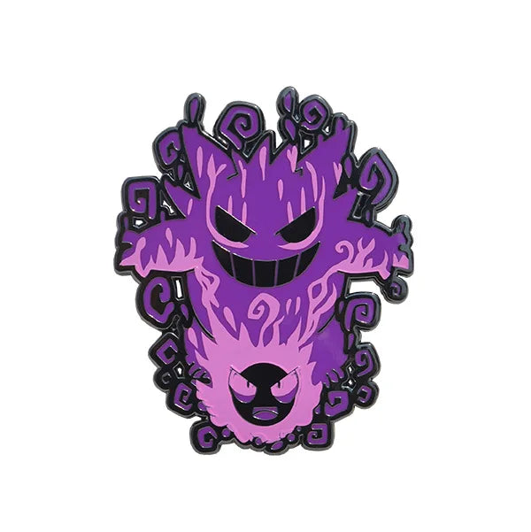 Gengar Anime Elf Enamel Pin Cute Cartoon Lapel Pins for Clothes Backpacks Cool Badges Round Brooch Jewelry Gifts for Friends