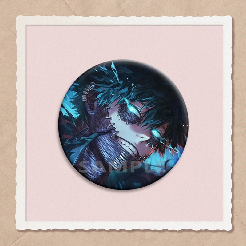 32/44/58mm Hot Anime My Hero Academia Dabi Button Pins Creative Brooches Cartoon Badge for Backpack Collar Decoration Gifts