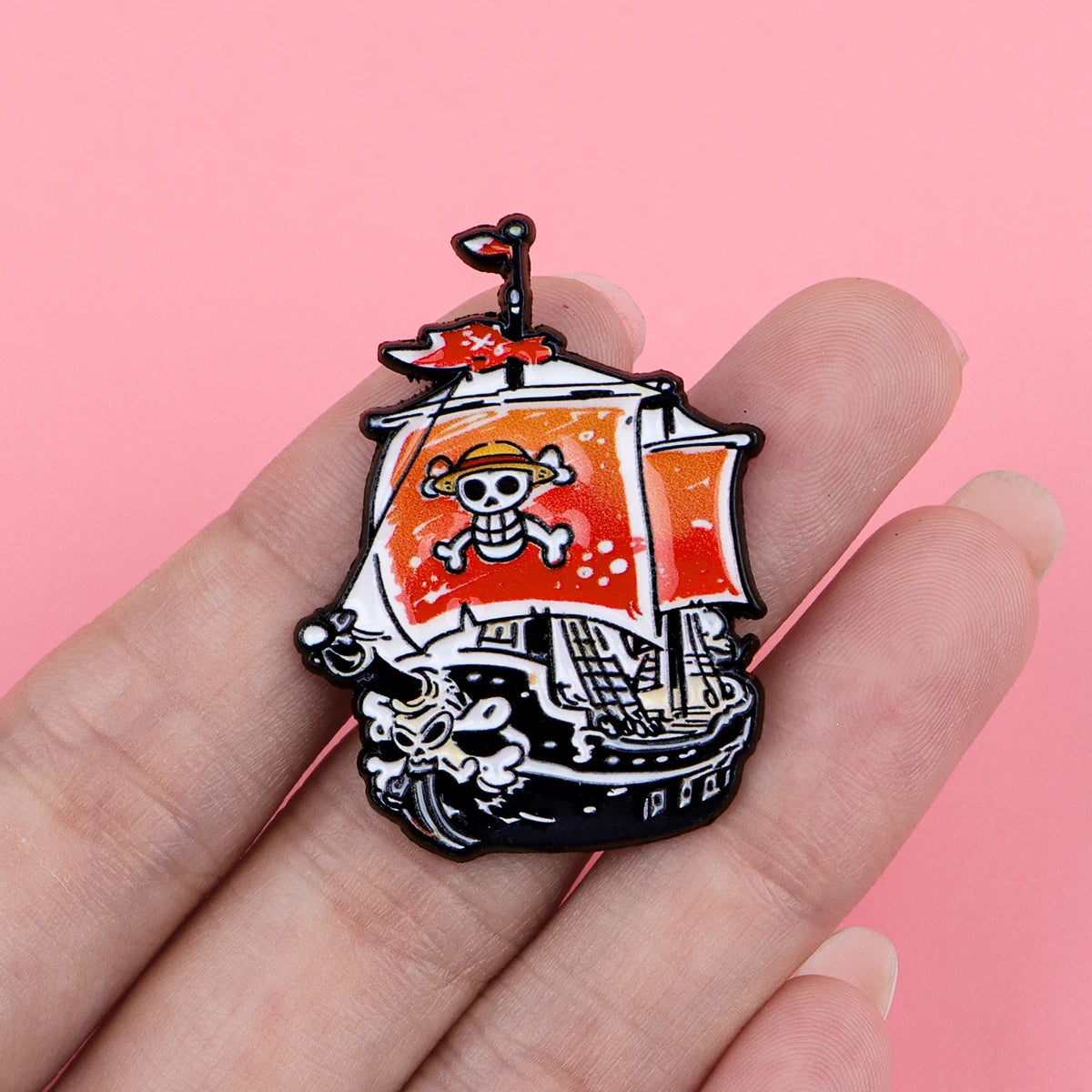 4pcs Cute Ship Enamel Pin Cartoon Anime Brooch For Coat Women's Brooches Fashion Lapel Badges Jewelry Gift for Friends