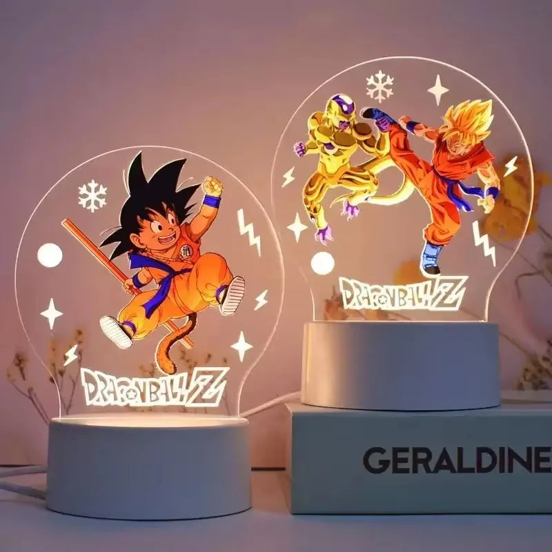 Dragon Ball Night Light Series Animation Figures 3d Ornaments Goku Cartoon Stand Table Lamp Desktop Decoration Christmas Gifts