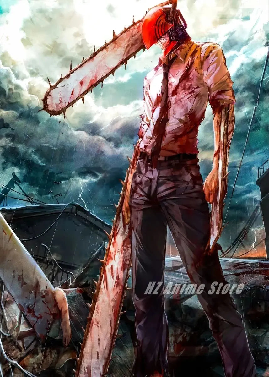 Anime Chainsaw Man Posters and Prints Canvas Painting Chainsawman Comic Wall Art Pictures for Modern Family Bedroom Home Decor