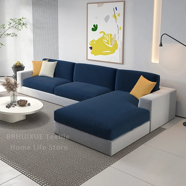 Super Soft Velvet Sofa Seat Cushion Cover Plain Color Stretch Thicken Sofa Cover Sectional Couch L Shape Corner Armchair Covers