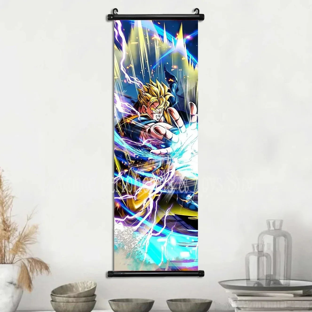 Printed Dragon Ball Poster Anime Wall Artwork Goku Pictures Bejīta Painting Canvas Super Saiyan Hanging Scrolls Home Room Decor