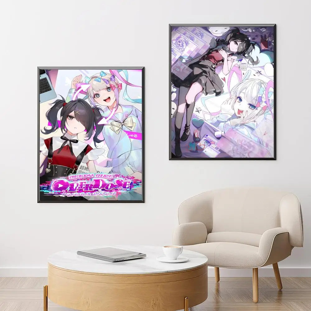 anime Needy Streamer Overload Poster Versatile HD Waterproof Wall Art Self-Adhesive Decor for Any Space Ideal Gift
