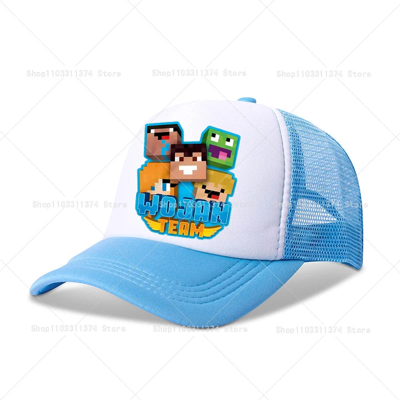 Wojans Team Baseball Cap Girls Boys Summer Sunshade Mesh Hats Anime Printed Decoration Caps Adjustable Adult Sportswear Hat Gift