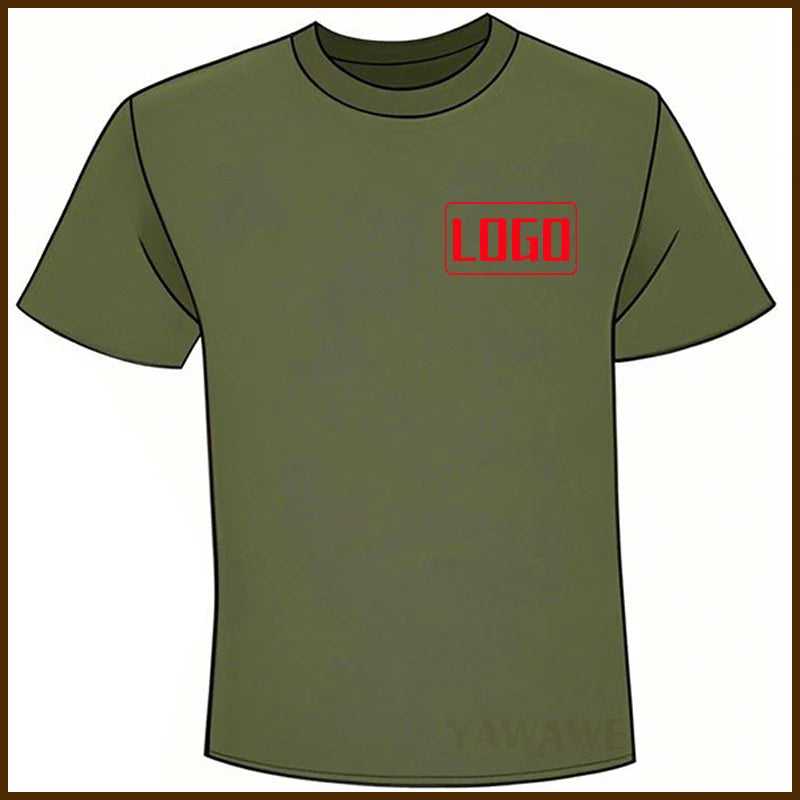 For man Text here Fashionable summer t shirt Custom Design Here Short Sleeve Daily Wear Tailor-made Oneck Rock tees Personalized